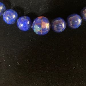🆕Lapis lazuli necklace with global accents